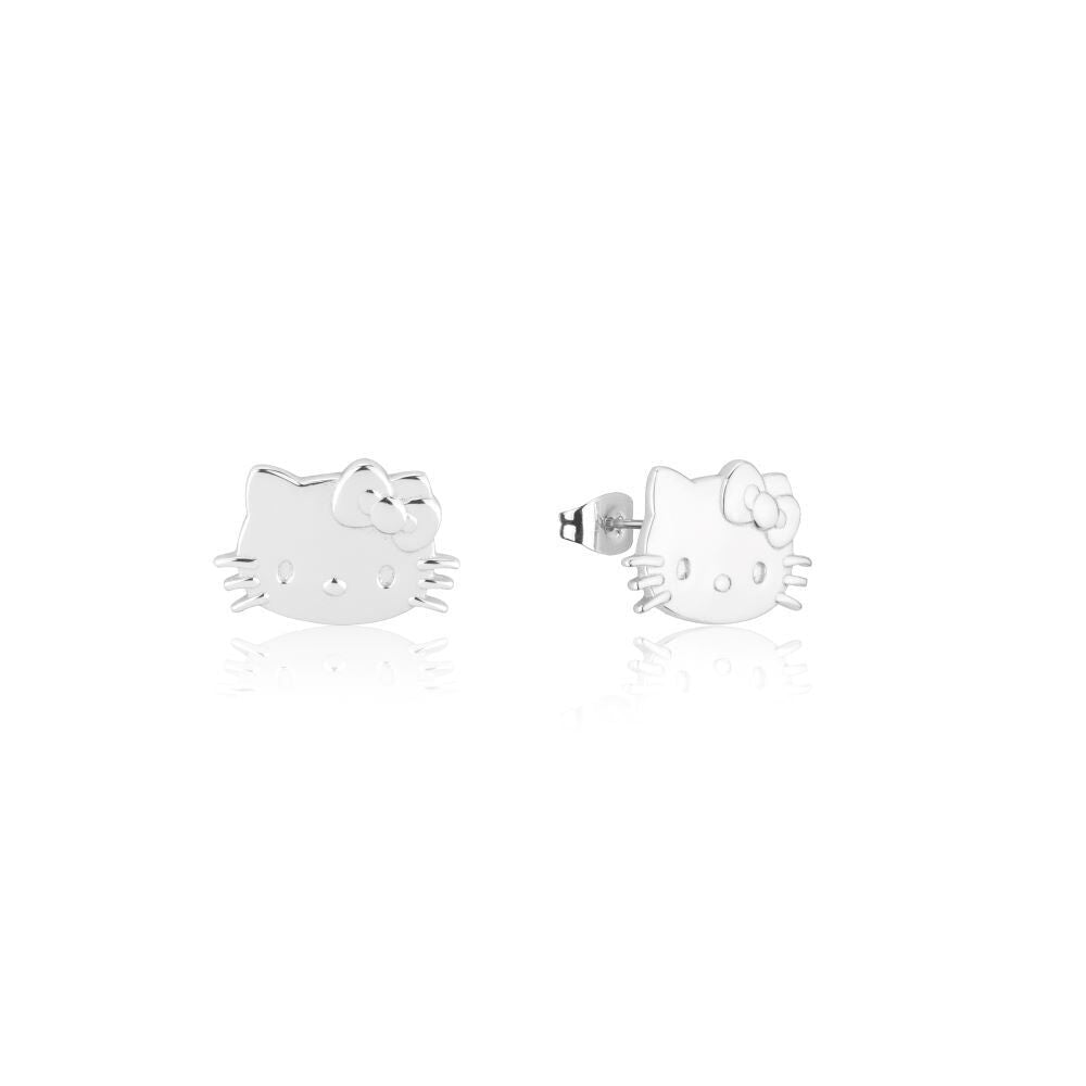 Couture Kingdom Sanrio Precious Metal Hello Kitty Stud Earrings - Silver