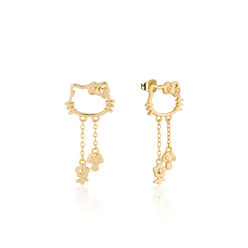 Couture Kingdom Sanrio Precious Metal Hello Kitty Stud Earrings - Gold
