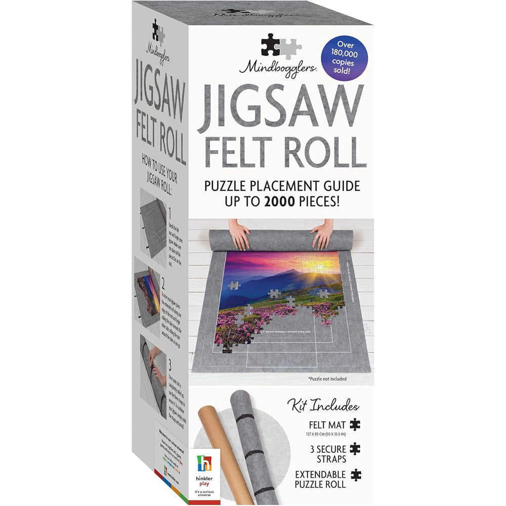 2PK Mindbogglers Jigsaw Felt Roll Portable Puzzle Mat 12x31cm