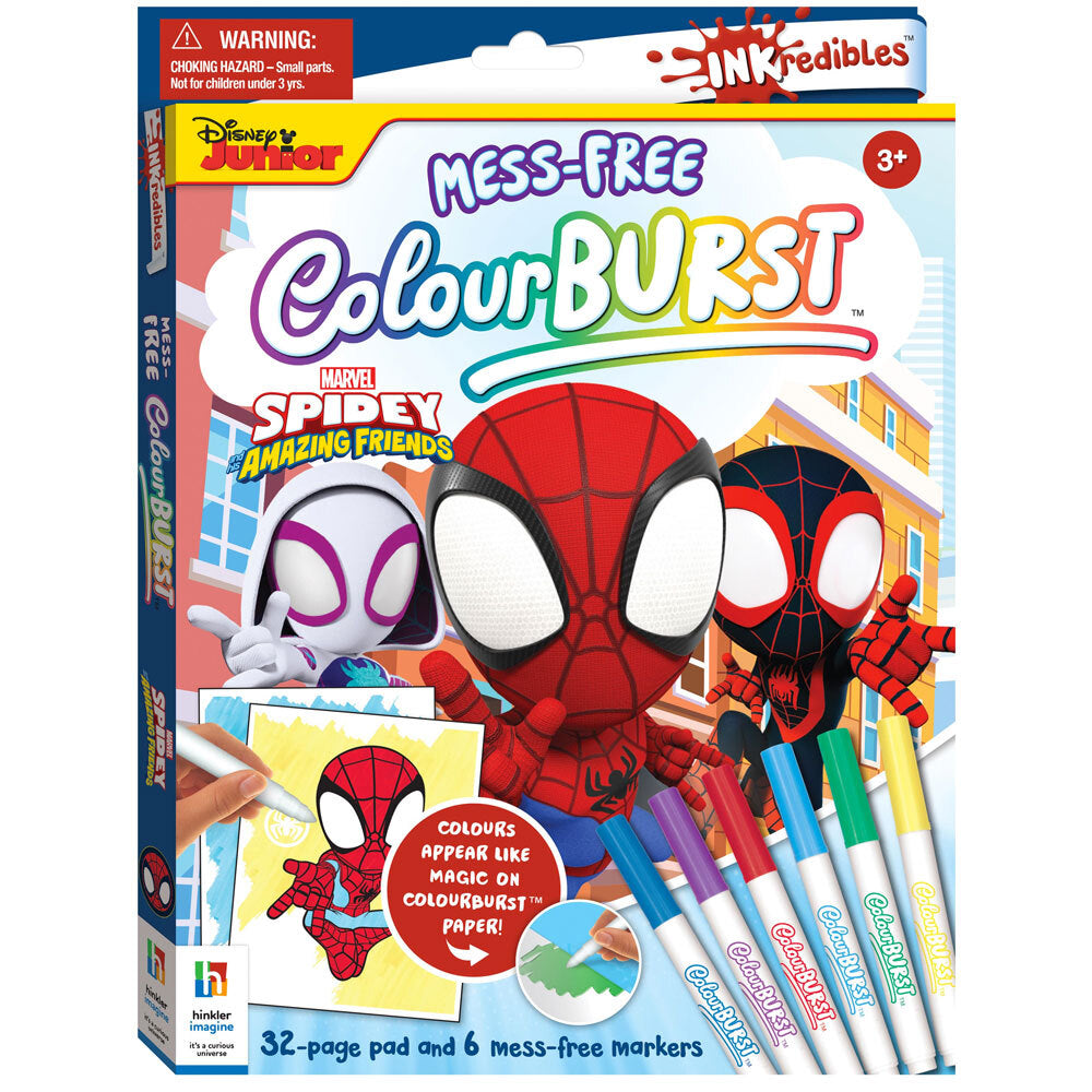 2PK Inkredibles Colour Burst Spidey & His Amazing Friends Activity Book 3Y+