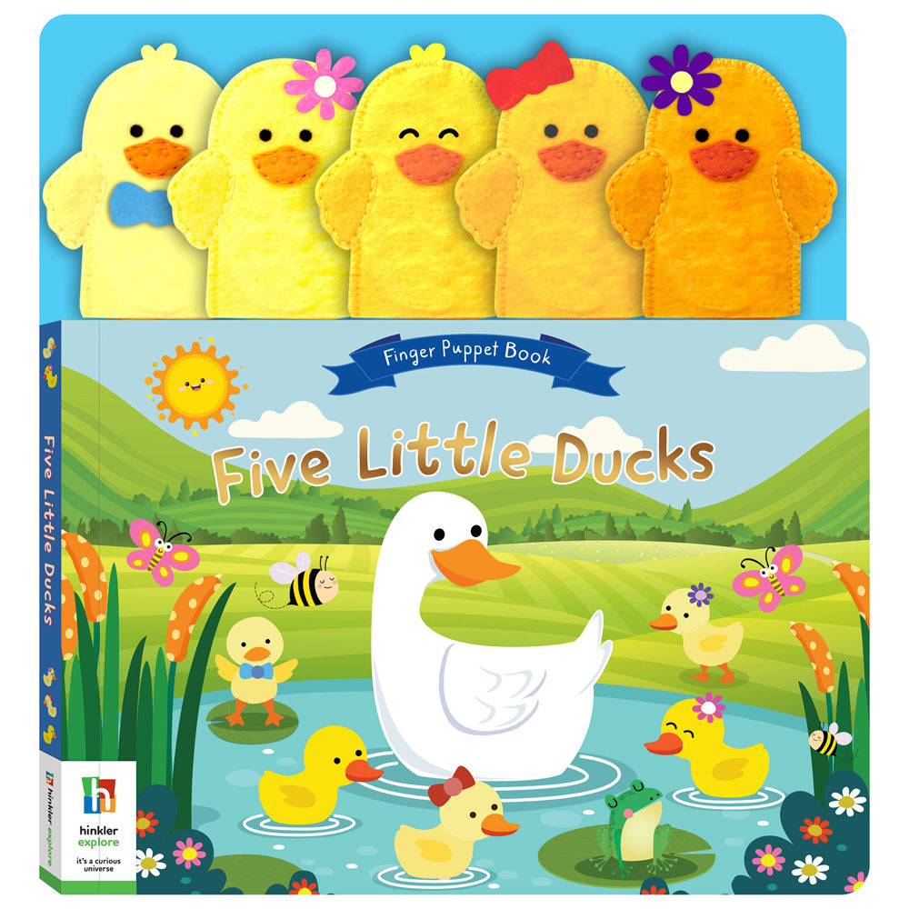 2PK Building Blocks Five Little Ducks Finger Puppet Book 4y+