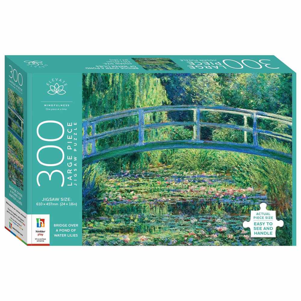 300pc Elevate Bridge Over a Pond of Lilies and 300pc Dutch Windmills Puzzle Set
