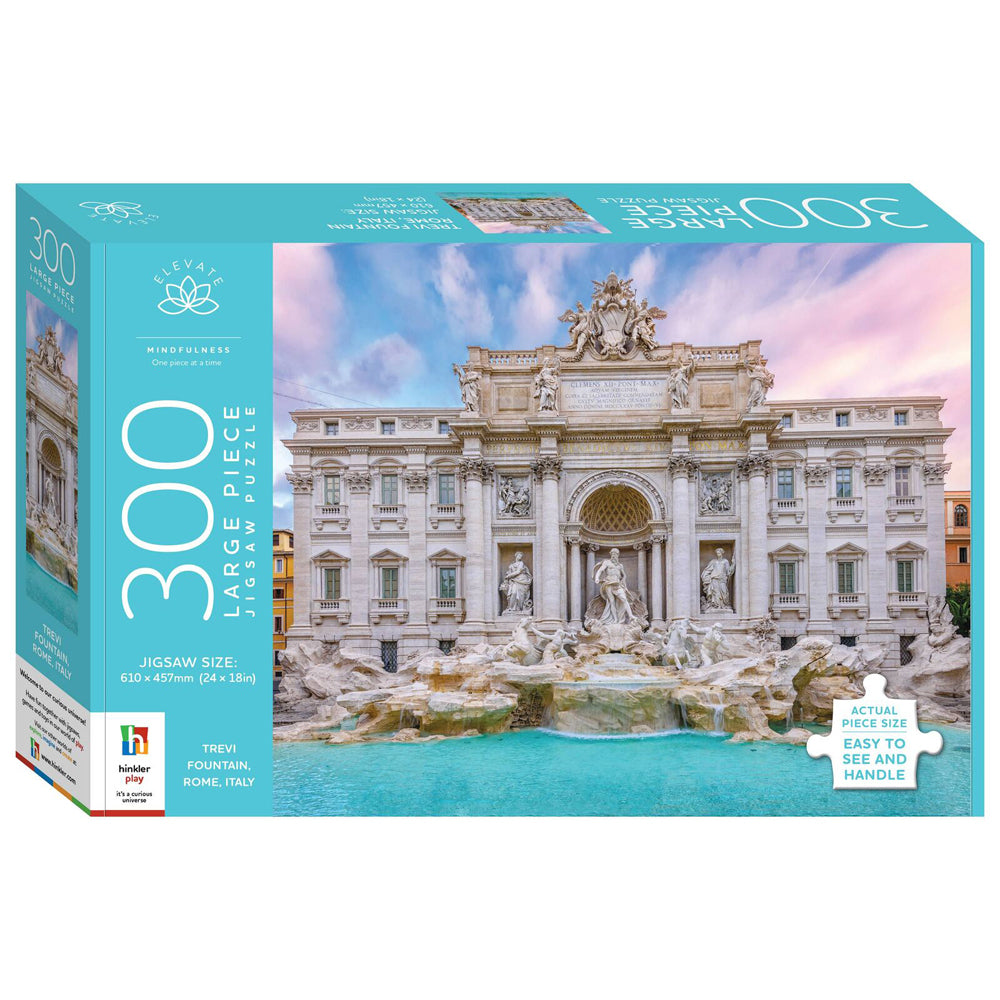 300pc Elevate Trevi Fountain Rome and 300pc Rialto Bridge Venice Puzzle Set