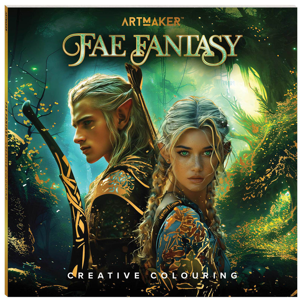 4PK Art Maker Creative Colouring Book Fae Fantasy 29x29cm