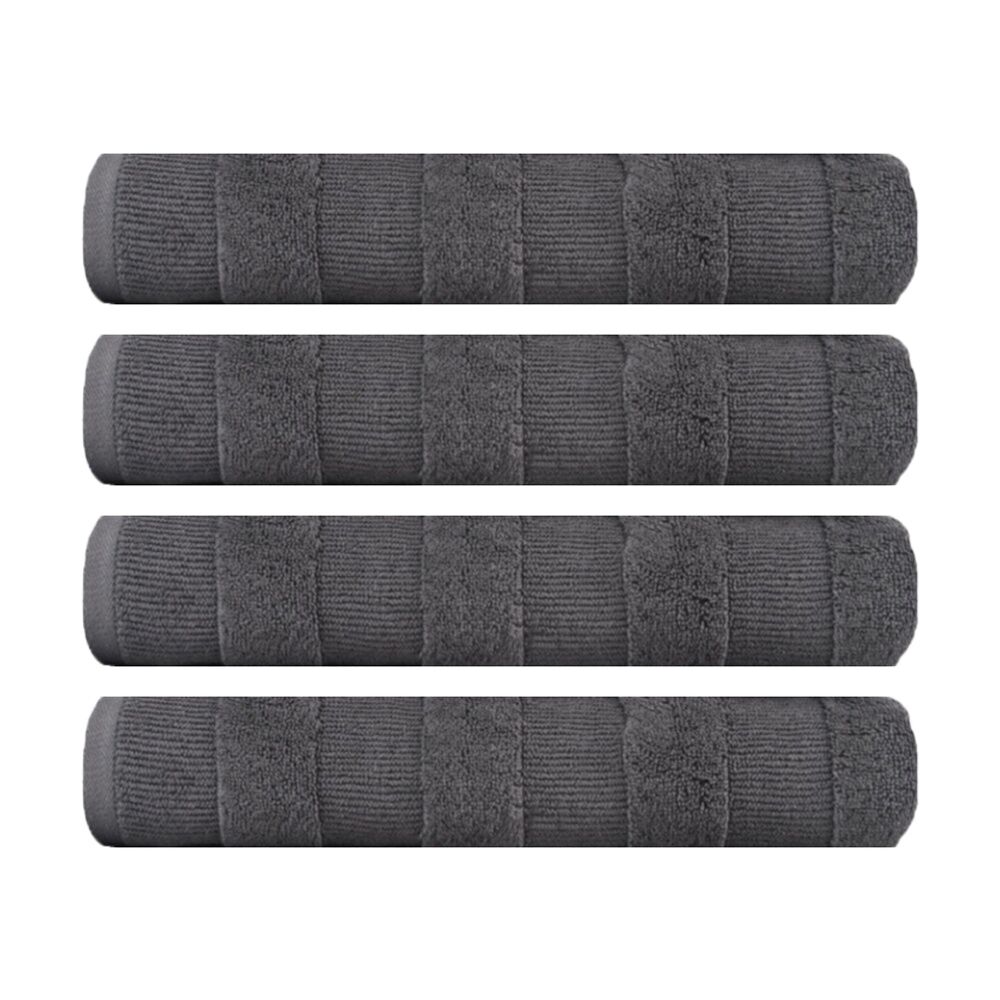4PK 550GSM Sheraton Luxury Cotton Bathroom Garwin Hand Towel Charcoal Grey