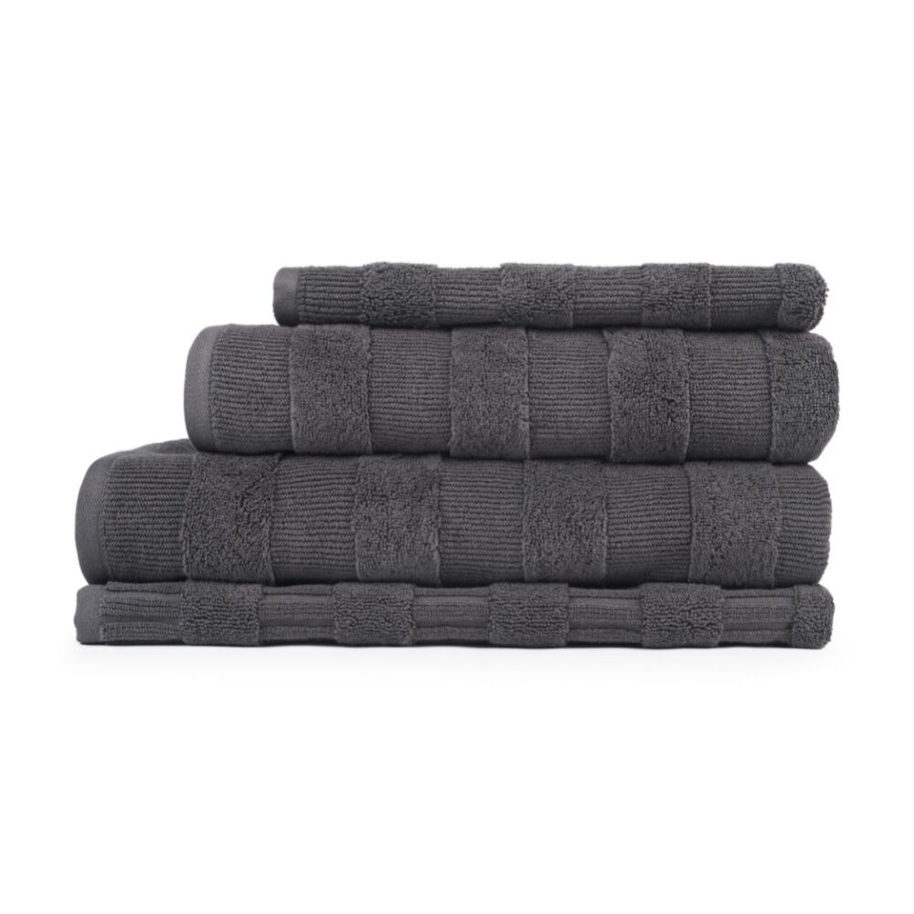 4PK 550GSM Sheraton Luxury Cotton Bathroom Garwin Hand Towel Charcoal Grey