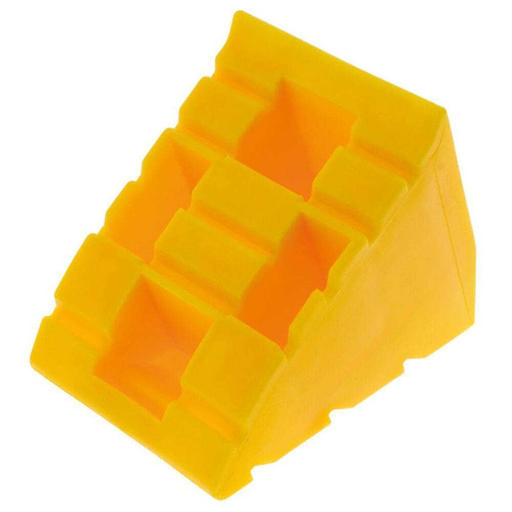 2pc Hulk Plastic Levelling Caravan/Motorhome Ramp Chocks Yellow