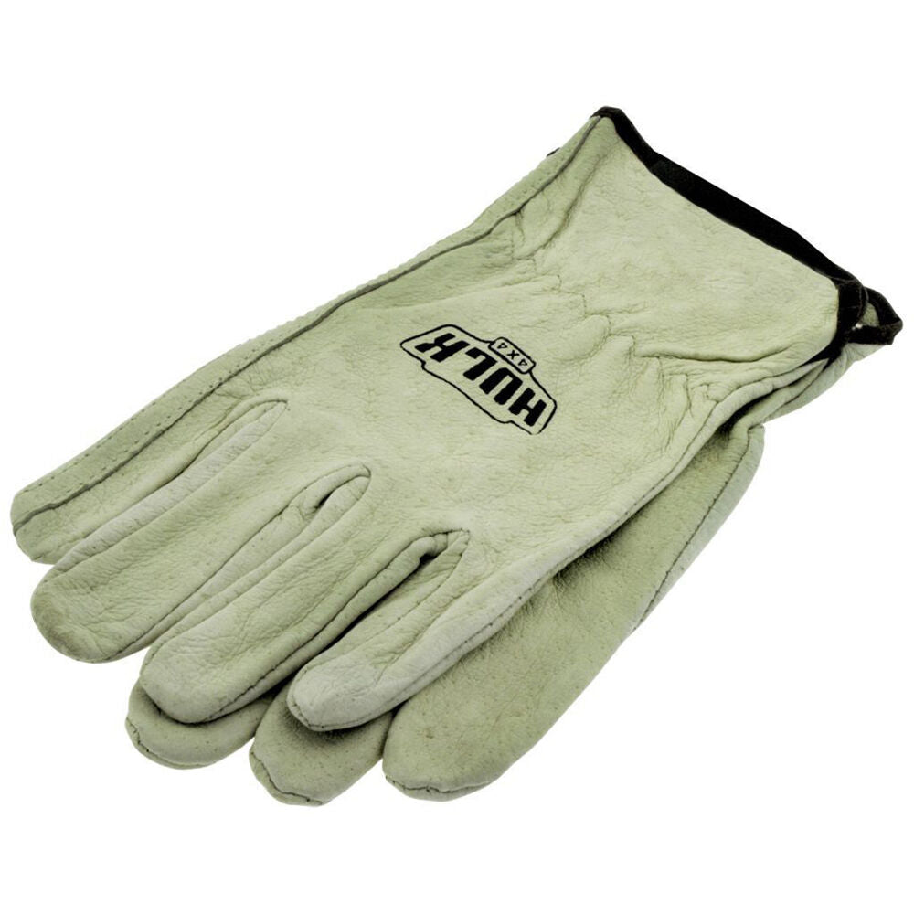 2x 2pc Hulk Pig Grain Leather Rigger Recovery Gloves Pair Green