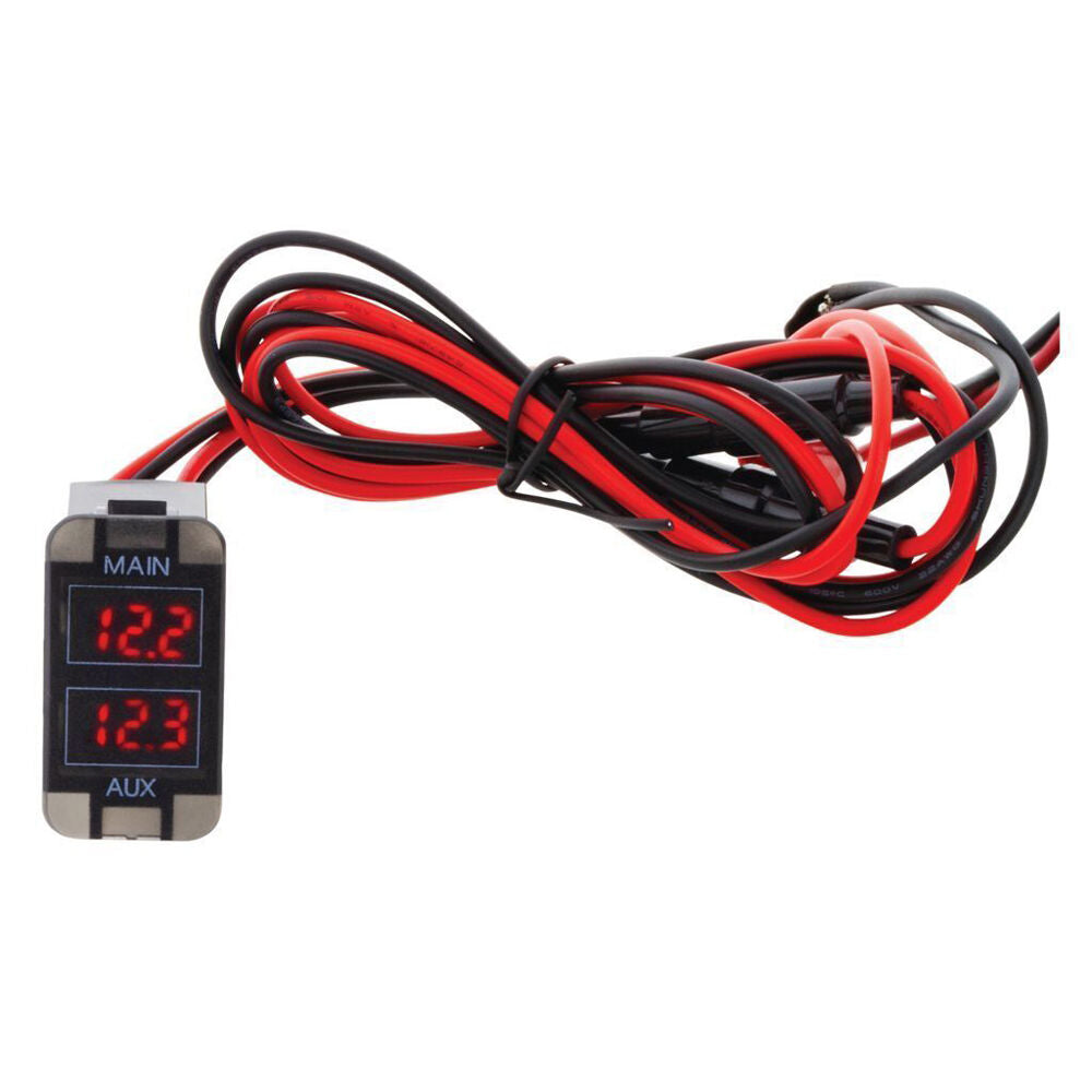 Hulk Toyota Early Dual DC Voltmeter Red Illumination 12v 39 x 21mm