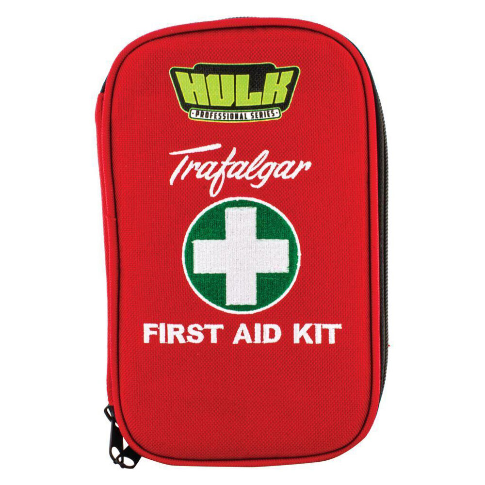 Hulk Pro Personal Vehicle Compact First Aid Kit w/ Soft Case Red