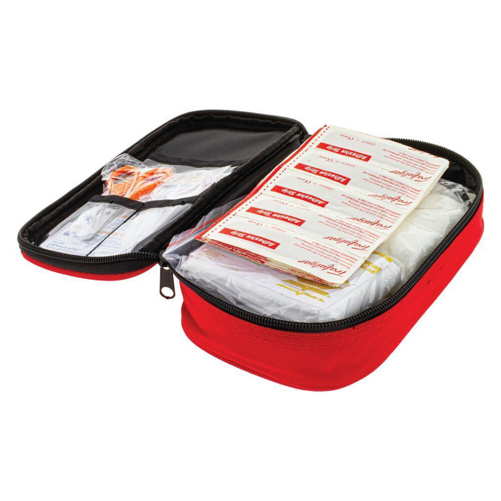 Hulk Pro Personal Vehicle Compact First Aid Kit w/ Soft Case Red