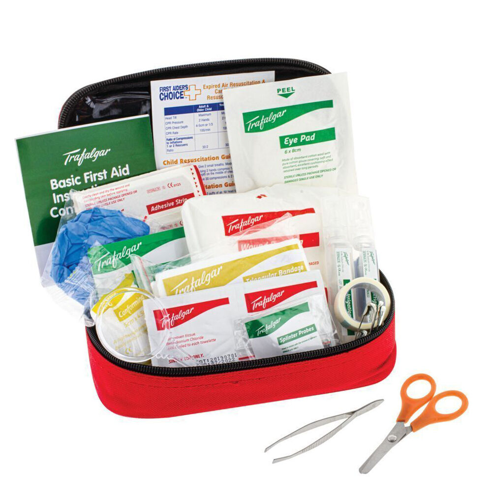 Hulk Pro Personal Vehicle Compact First Aid Kit w/ Soft Case Red