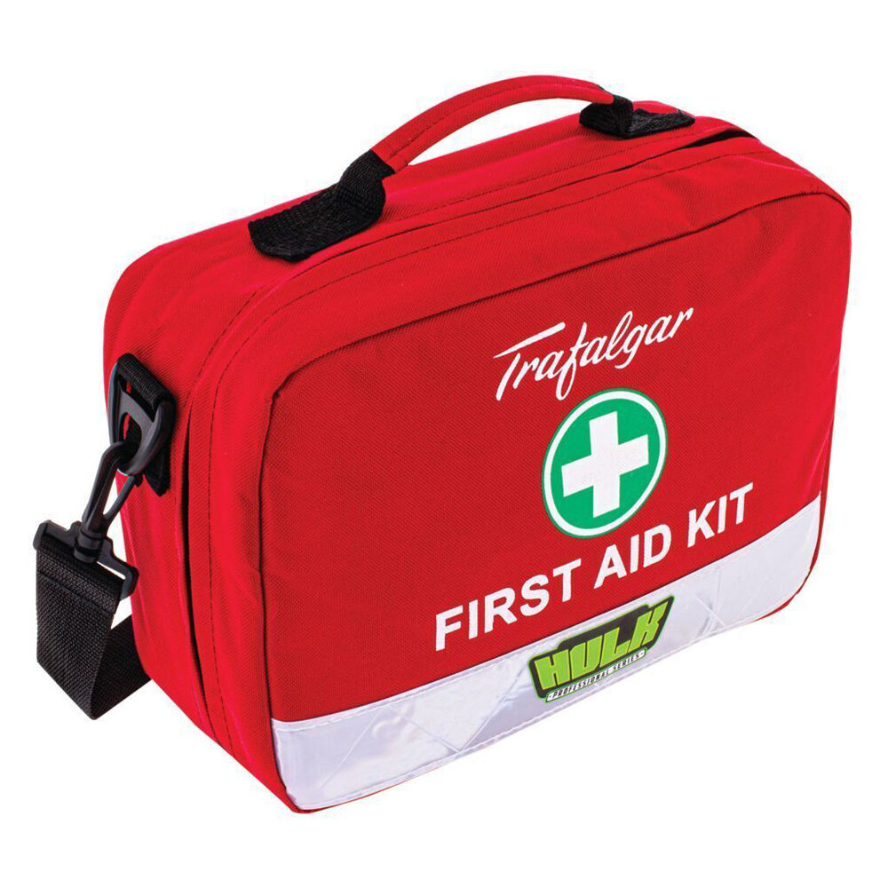 Hulk Pro Workplace Portable First Aid Kit w/ Reflective Strip Case Red