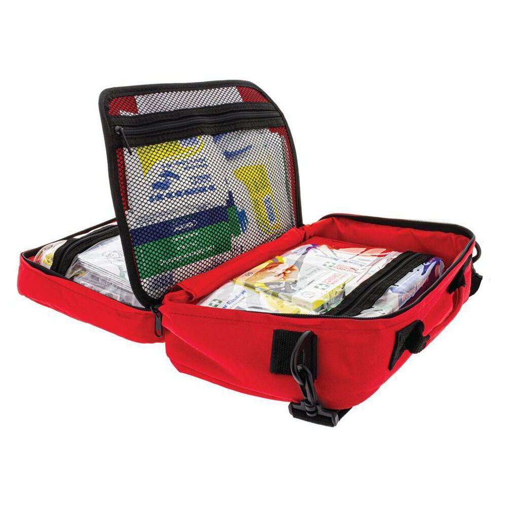 Hulk Pro Workplace Portable First Aid Kit w/ Reflective Strip Case Red