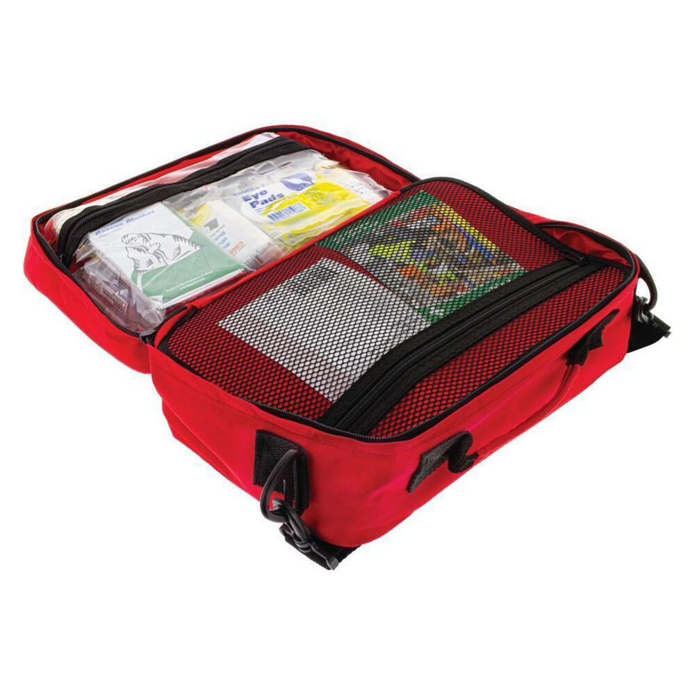 Hulk Pro Workplace Portable First Aid Kit w/ Reflective Strip Case Red