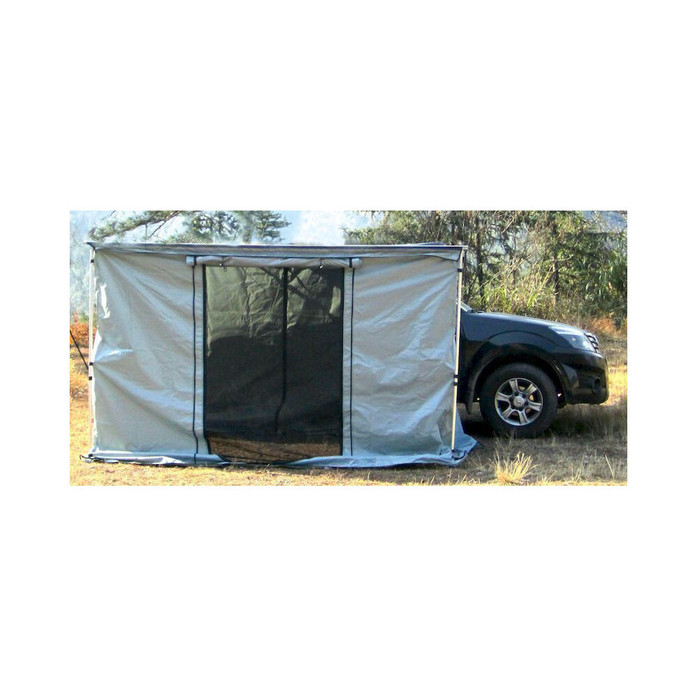 Hulk Weatherproof Camping Awning Tent w/ Mesh Windows 2m x 2.5m Grey