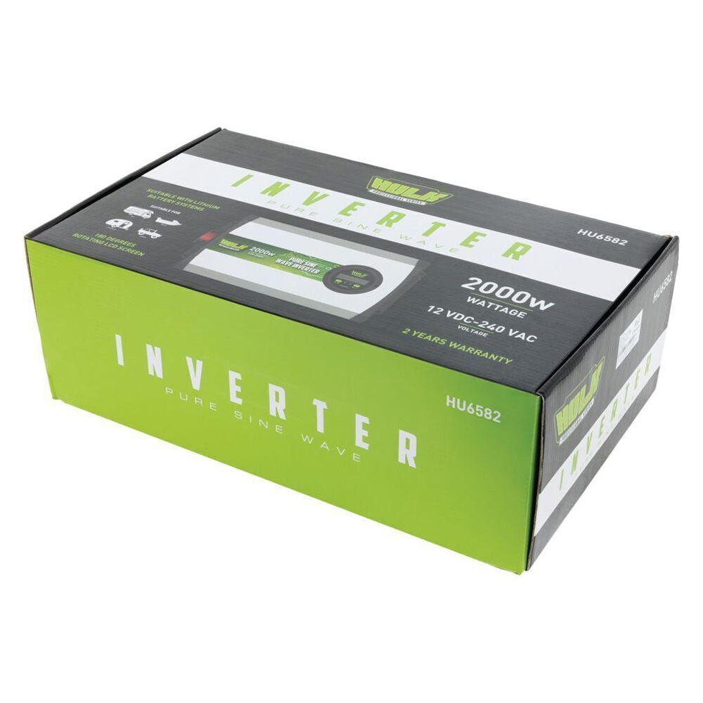 Hulk Pro Pure Sine Wave Power Inverter 12VDC to 240VAC True 2000W