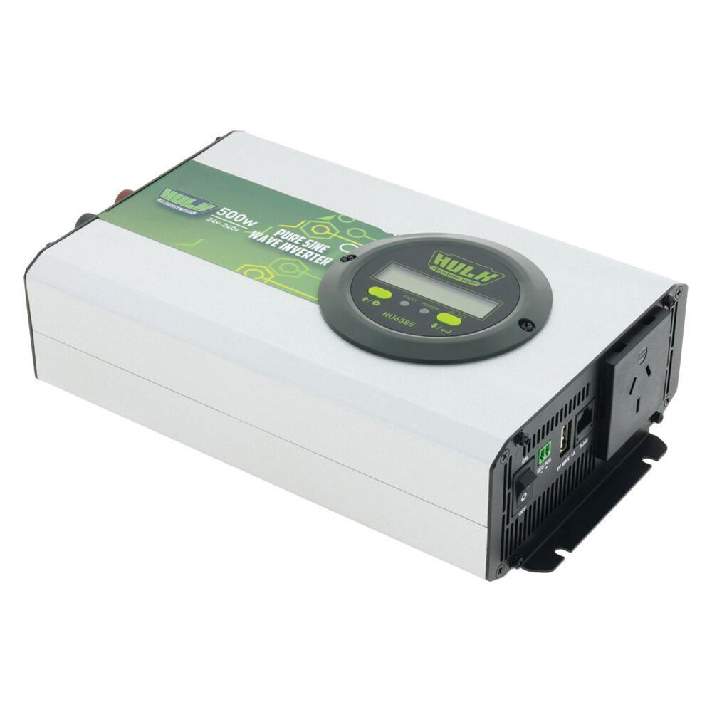 Hulk Pro Pure Sine Wave Power Inverter 24VDC to 240VAC True 500W