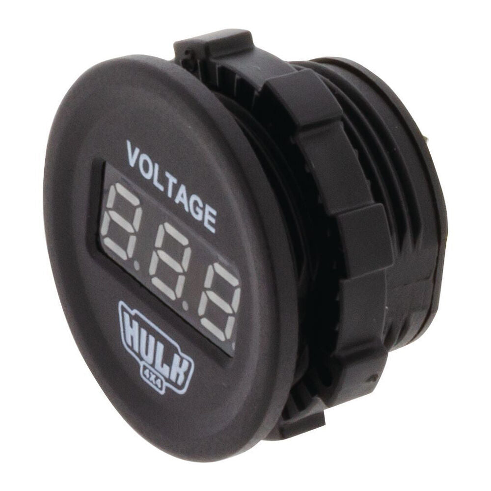 Hulk Compact Vehicle DC Voltmeter Voltage Display Reader Black