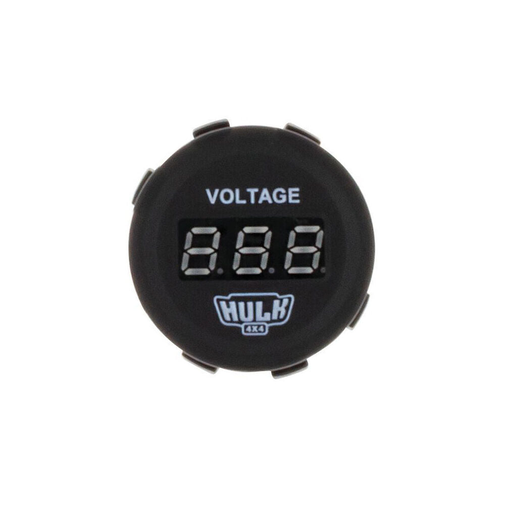Hulk Compact Vehicle DC Voltmeter Voltage Display Reader Black