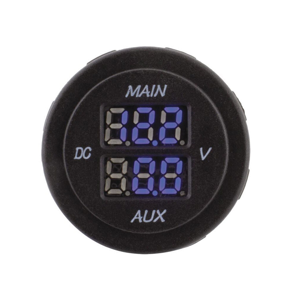 Hulk Dual Display Vehicle DC Voltmeter 12-24V Blue Illumination