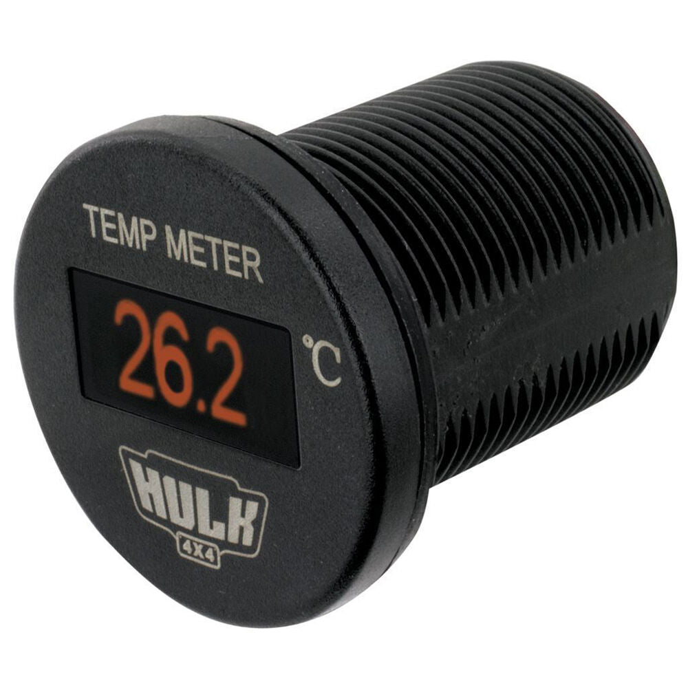 Hulk OLED Display Compact Vehicle Temperature Meter Monitor Black