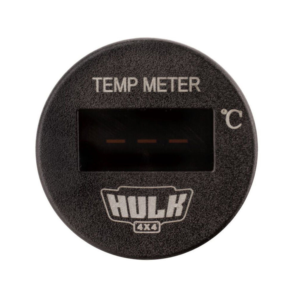 Hulk OLED Display Compact Vehicle Temperature Meter Monitor Black