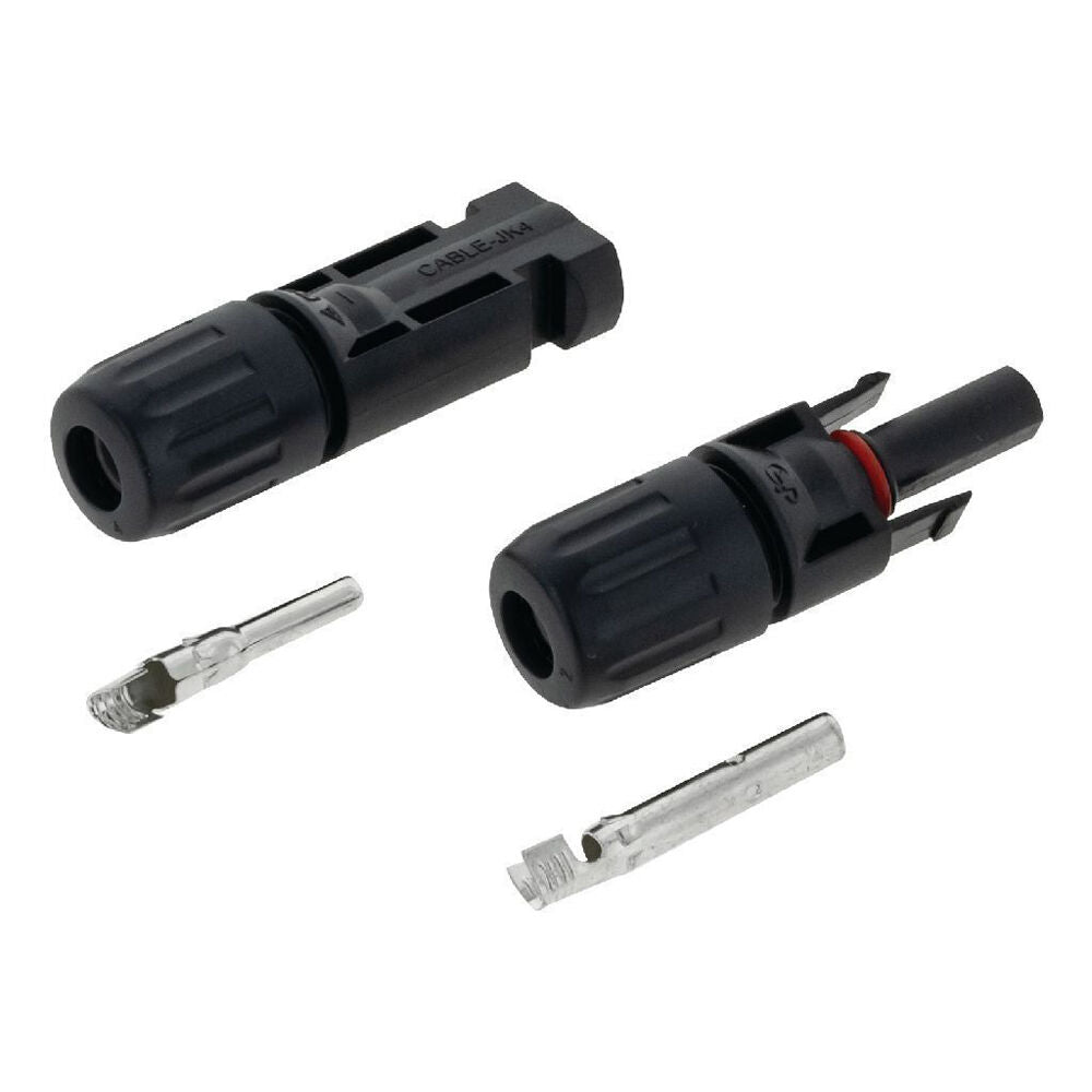 10pc Hulk Textured Grip Male & Female MC4 Solar PV Connector Black