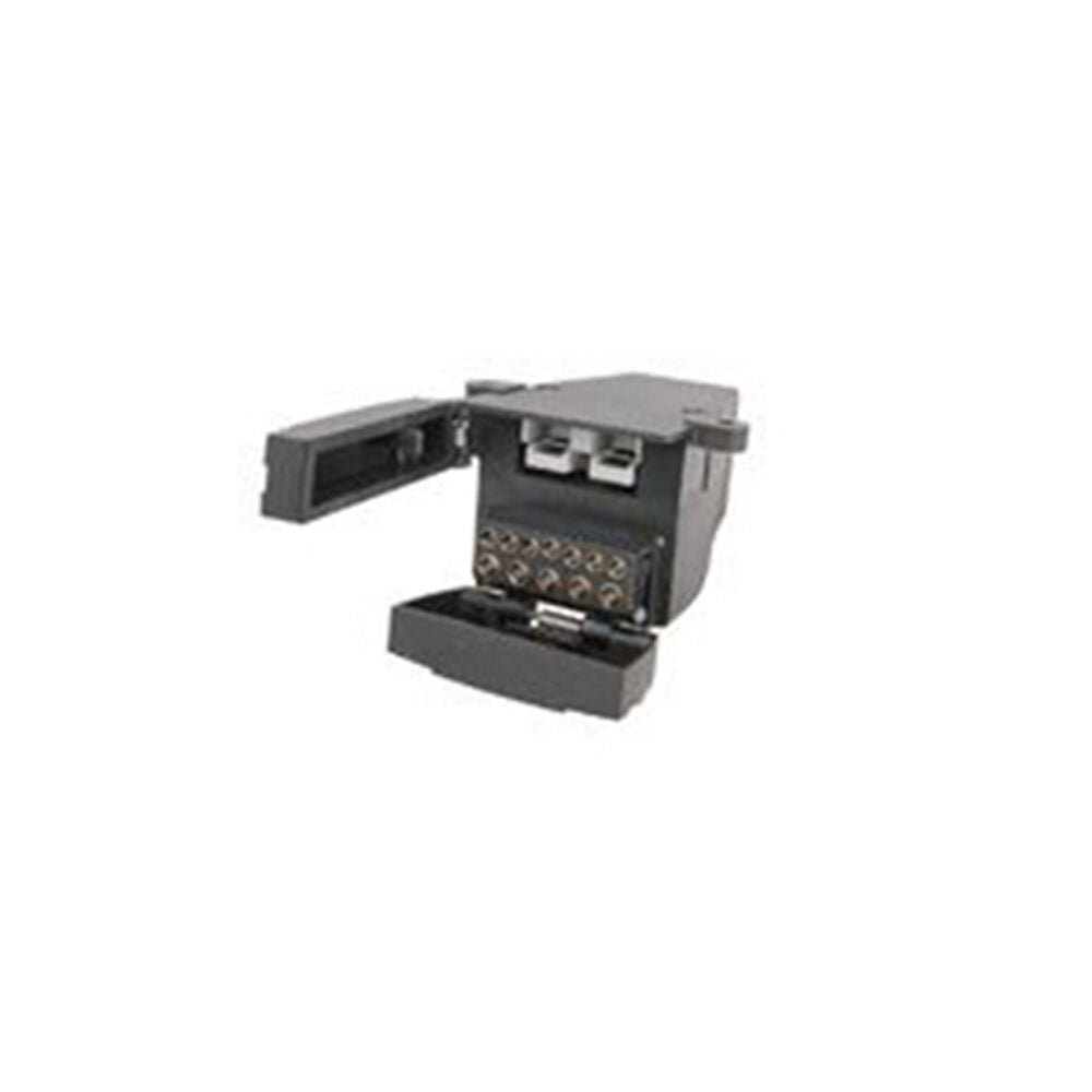 Hulk 12 Pin Flat Camper Trailer Socket with 50A Connector Black