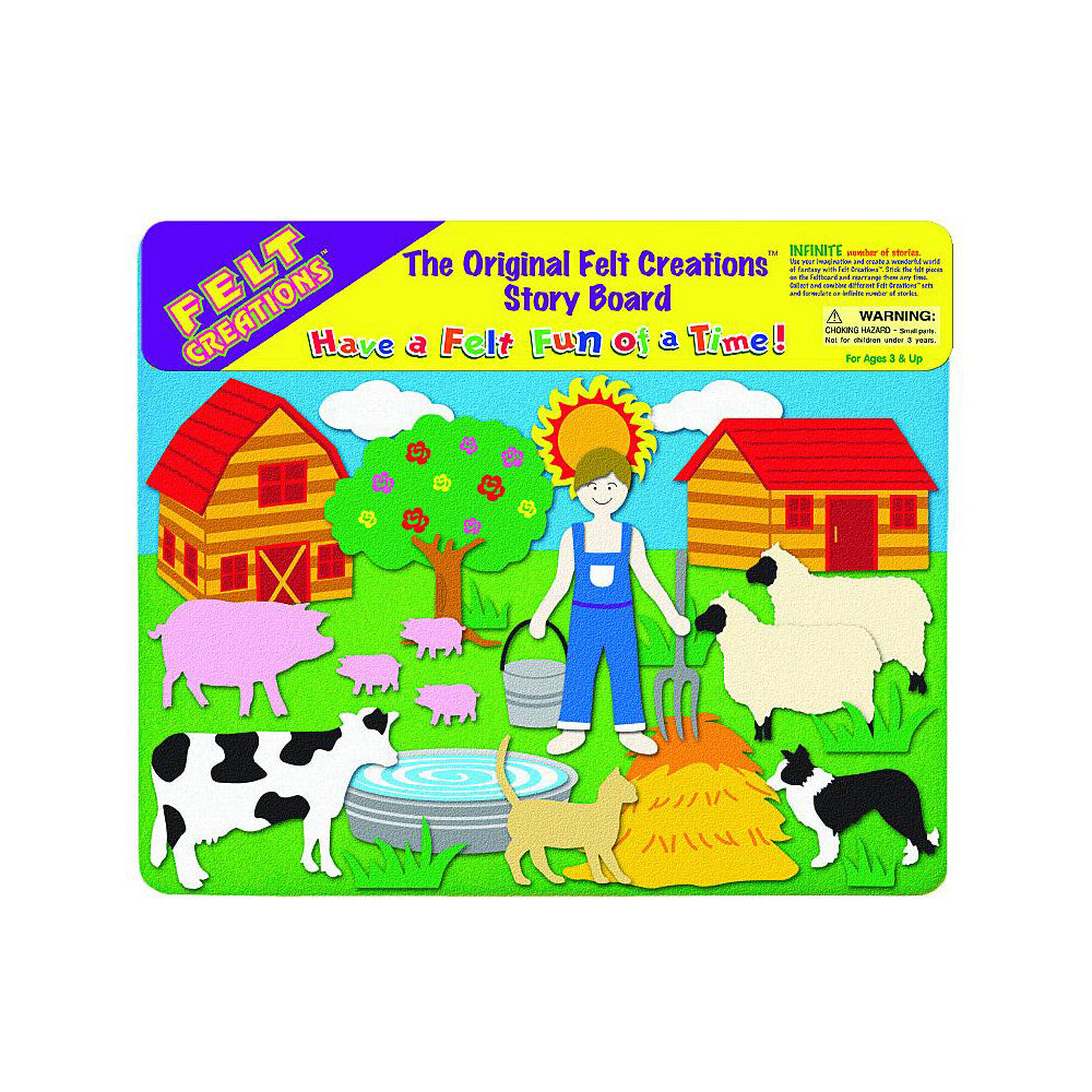 2x Felt Creations Farm Theme Kids/Children Fabric Art Kit 3y+