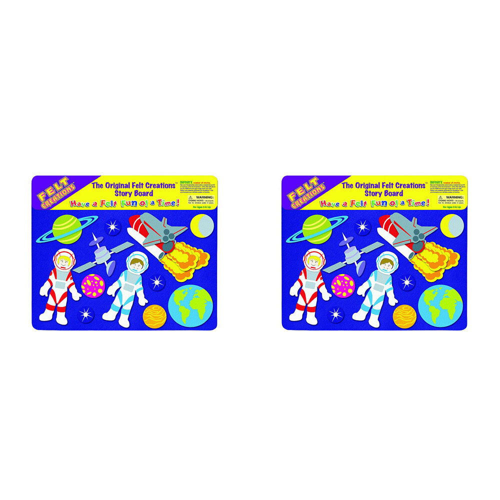 2x Felt Creations Outer Space Kids/Children Fabric Art Kit 3y+