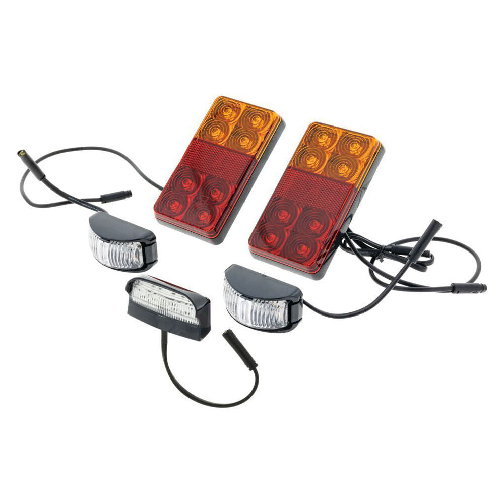 Hulk LED Trailer Lamp Kit 12V w/ 7 Pin Plug & Lead / Play 8m