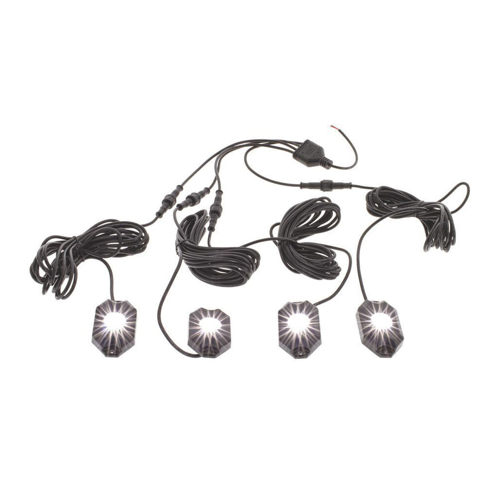 4pc Hulk LED Rock Lights 12V 120-Degree Flood Beam IP68 White