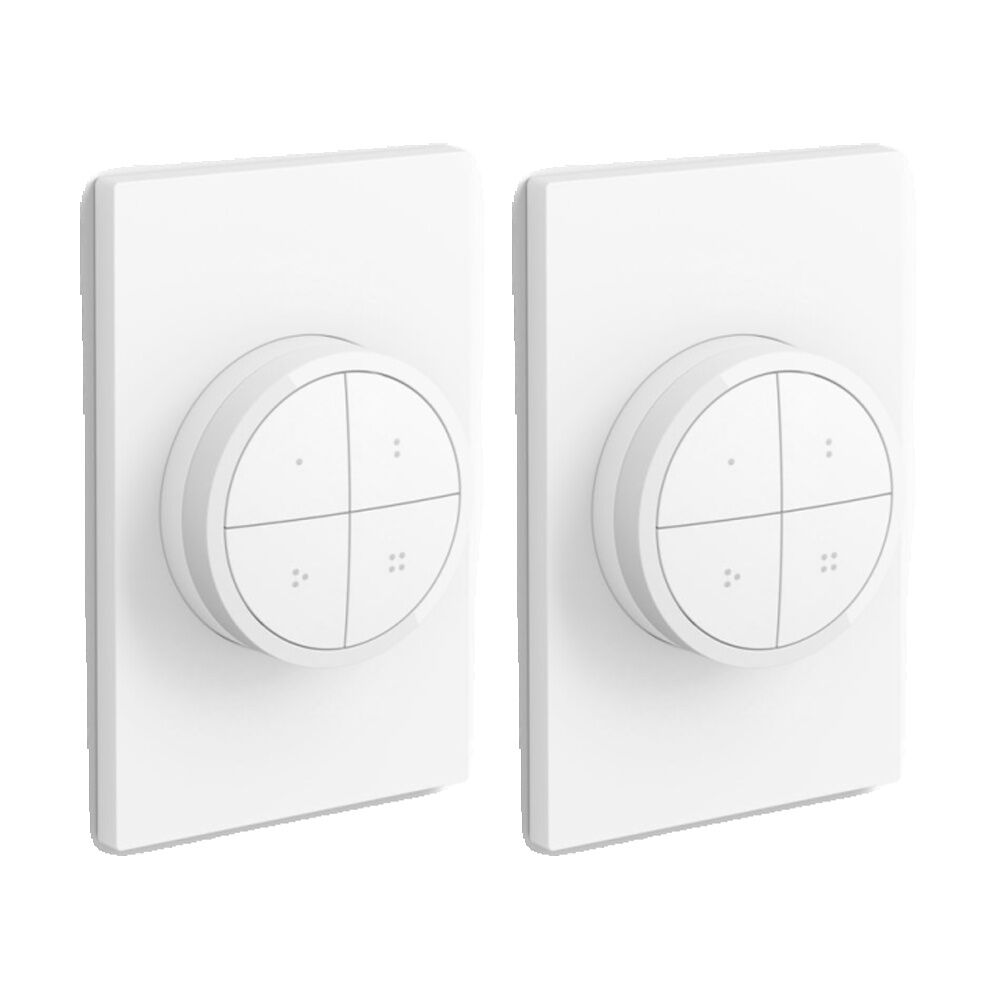 2PK Philips Hue Tap Remote Control Dial Switch Wall/Magnetic Surface Mount White
