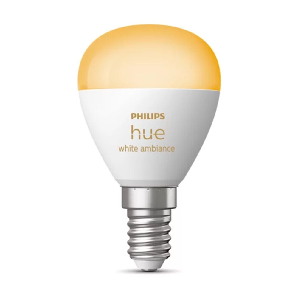 2PK Philips Hue Luster E14 Compact White Ambient Smart Lightbulb 5.1W