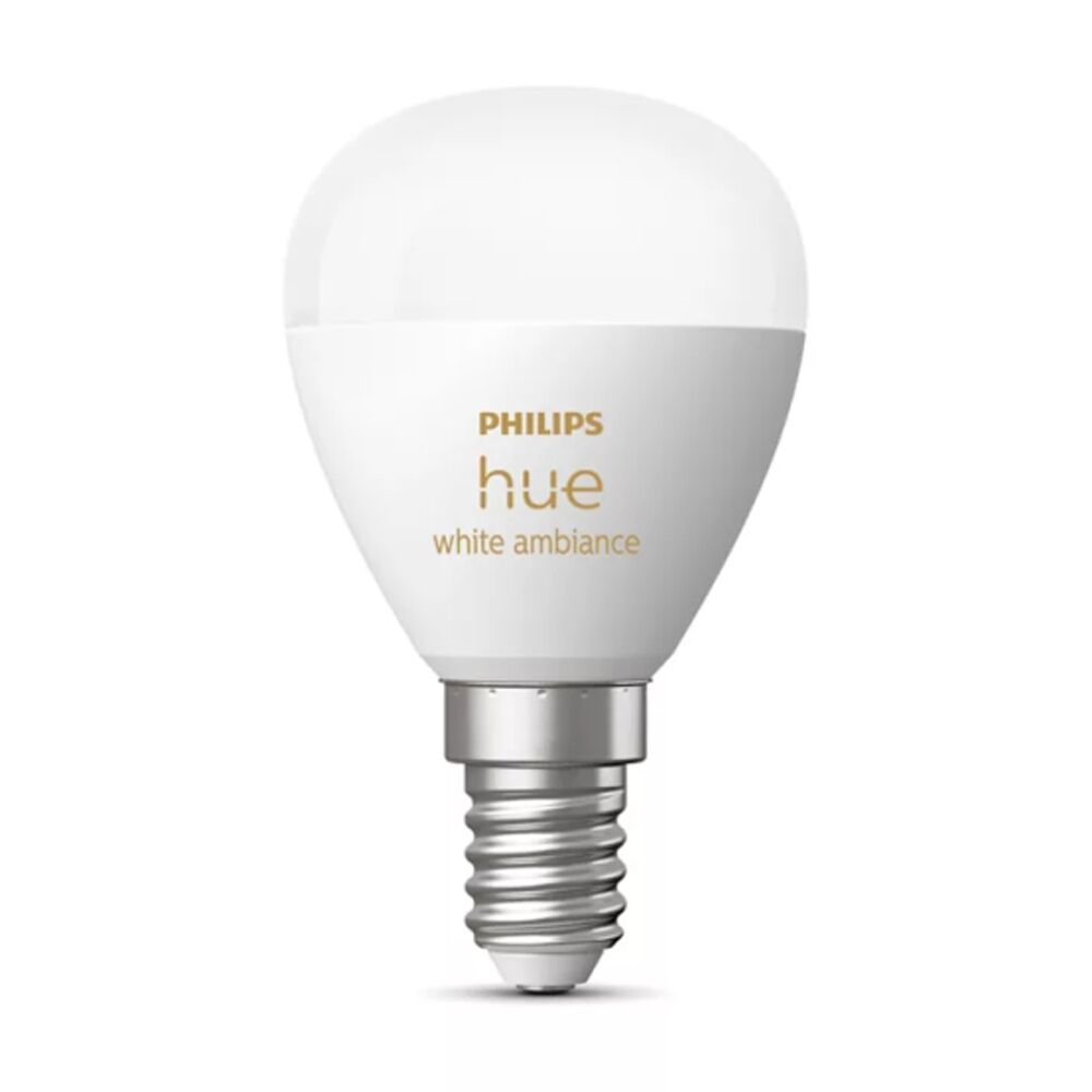2PK Philips Hue Luster E14 Compact White Ambient Smart Lightbulb 5.1W