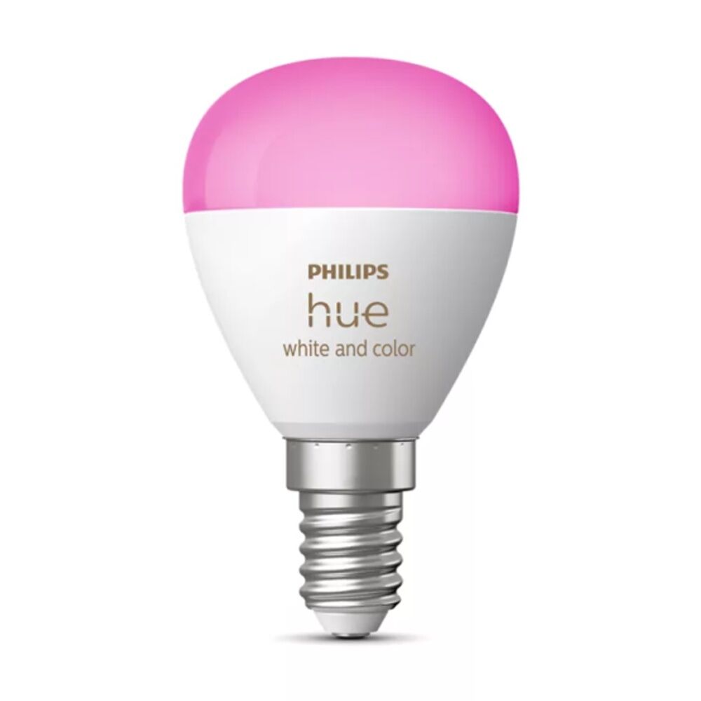 2PK Philips Hue White/Colour Ambience Luster E14 Smart LED Lightbulb 5.1W