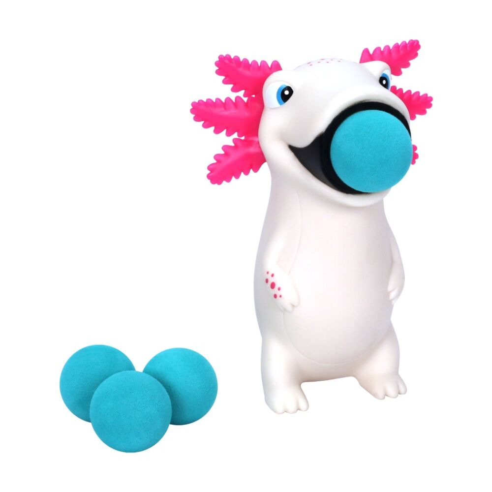 Hog Wild Axoloti Moo & T-Rex Popper Soft Foam Ball Shooter Indoor/Outdoor Toy