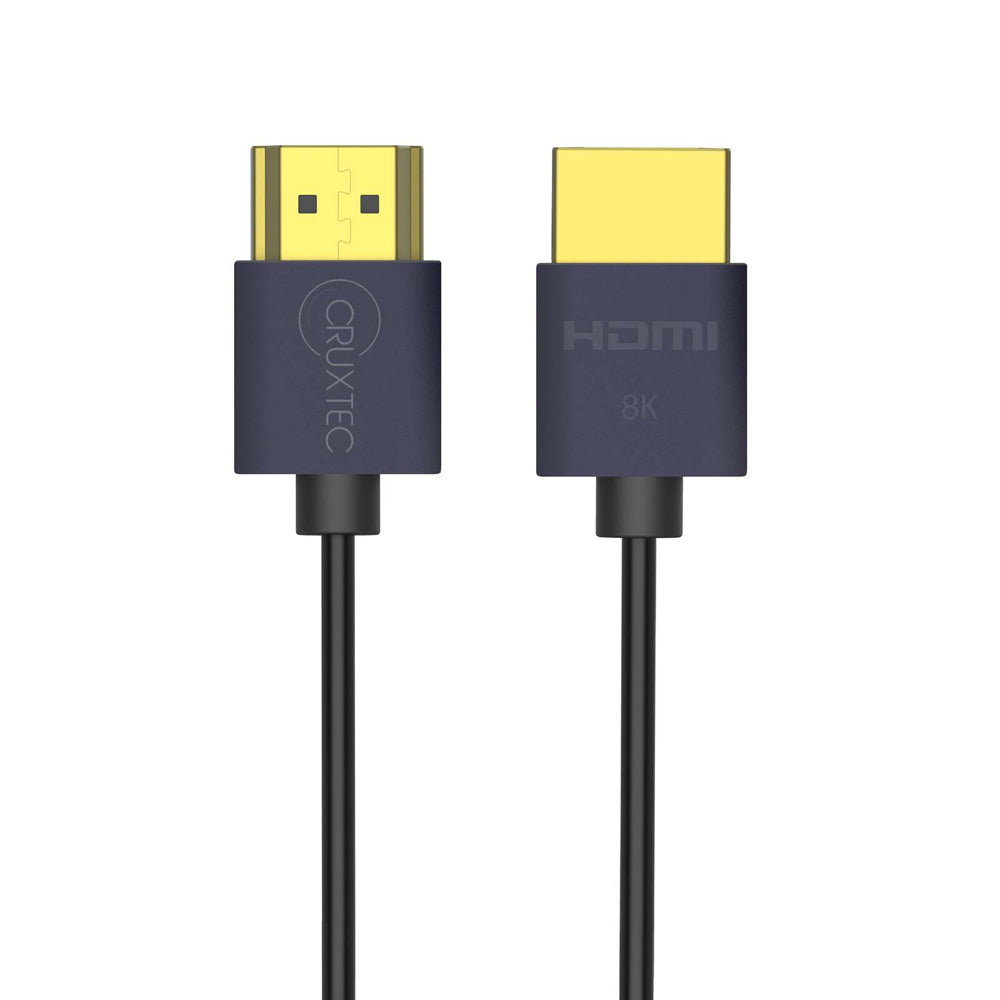 Cruxtec Ultra-thin HDMI 2.1 8K Male to Male Cable 1.5m - Black