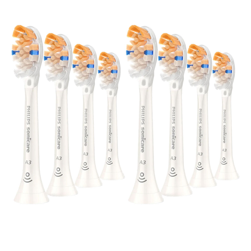 2x 4pk Philips Sonicare A3 Premium All-in-one Electric Toothbrush Heads White