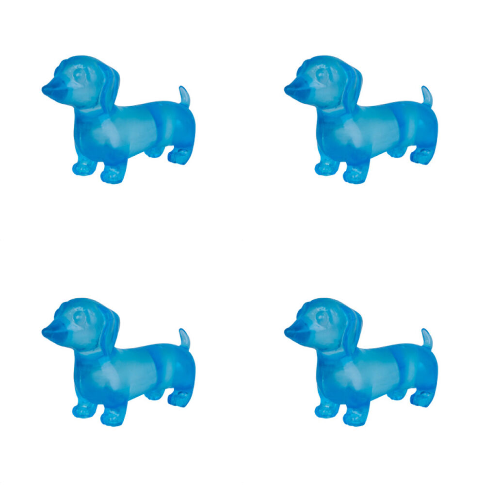 4PK Smooshos Super Squeeze Dachshund Soft Compact Multi-Coloured Squishy Toy Assorted