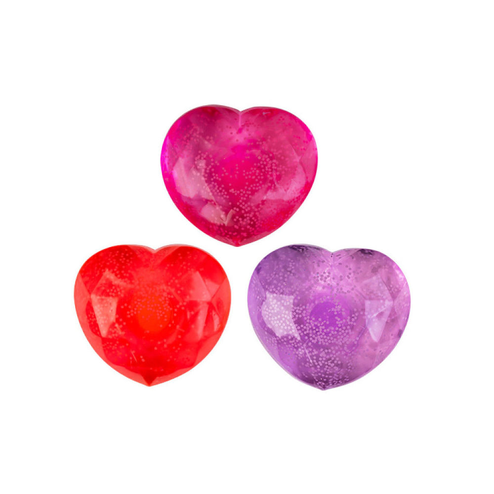 4PK Smooshos Super Squeeze Gid Heart Soft Compact Multi-Coloured Squishy Toy Assorted