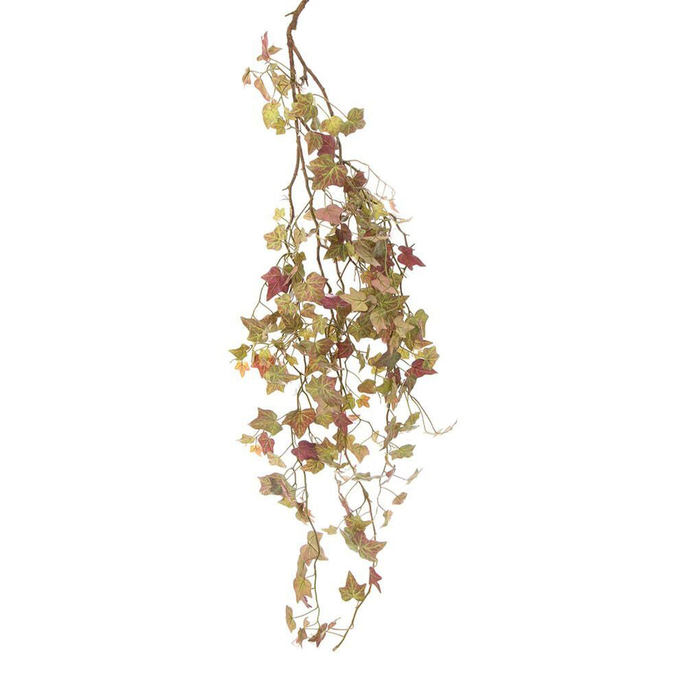 2PK Belle Ivy Leaf Bush 1.3m Plastic/Artificial Plant - Green/Brown