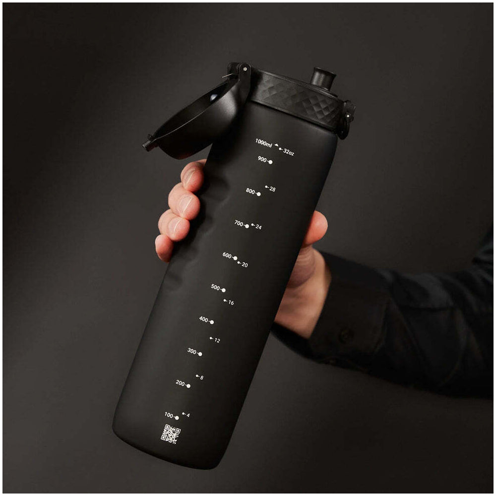 Ion8 Quench Recyclon Plastic Drink/Water Bottle Black 1L
