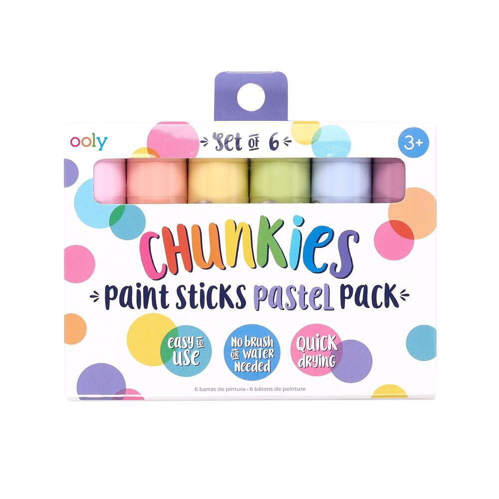 3x 6pc Ooly Pastels Chunkie Paint Stick Art Colouring Set Kids 3y+