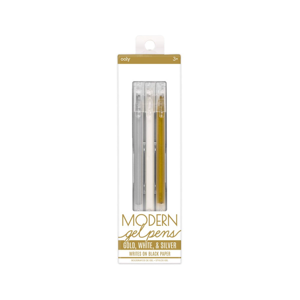 4x 3pc Ooly Modern Metallic Gel Pens Writing Stationery 3y+
