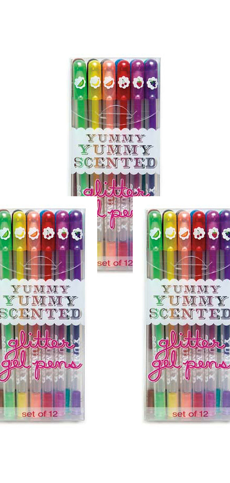 3x 12pc Ooly Yummy Scented Glitter Gel Pens Writing Stationery 6y+