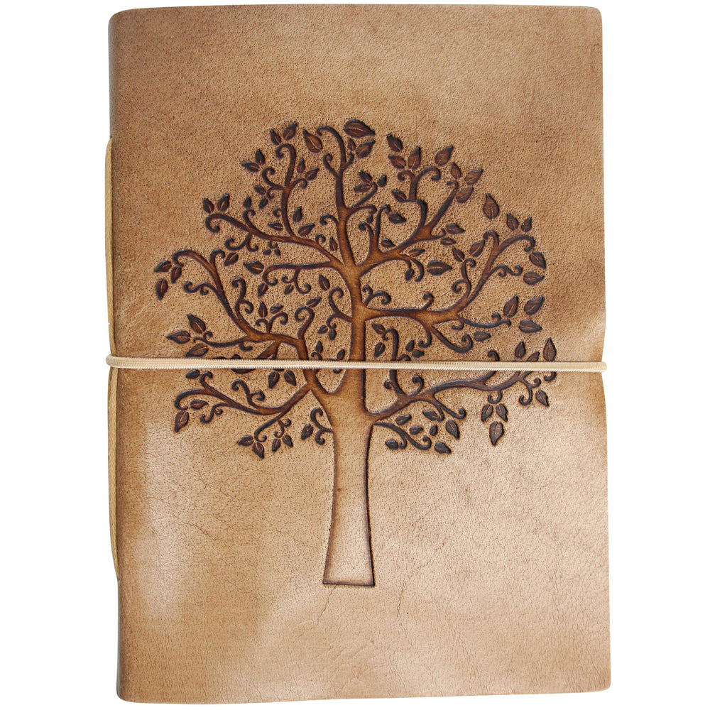2PK LVD Tree Of Life Leather Notebook 18x13cm - Brown