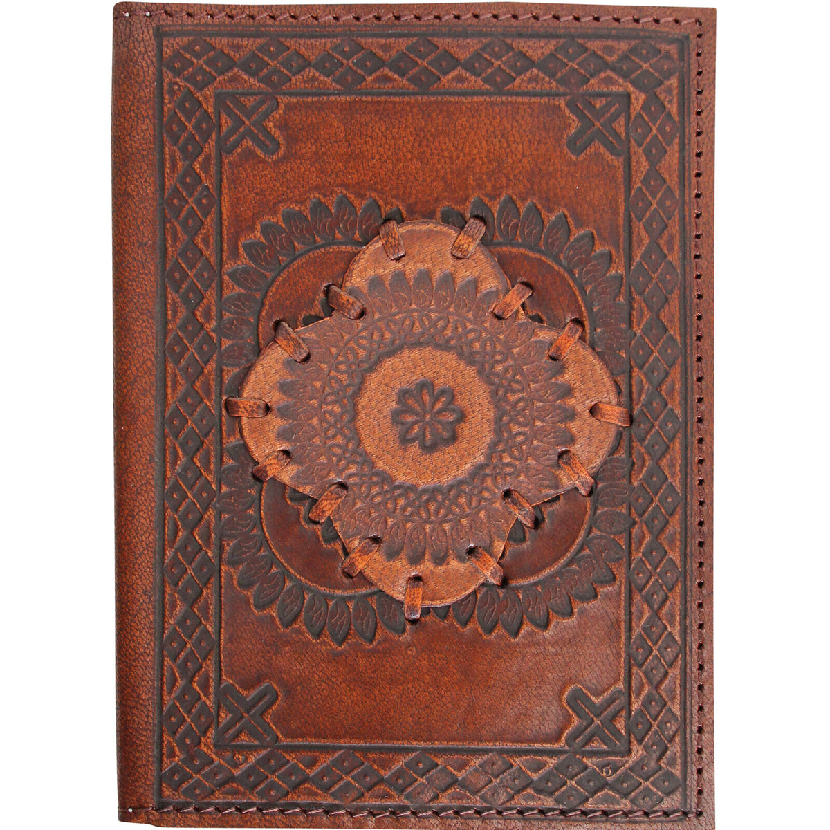 LVD Leather 14cm Passport Holder Protection Cover - Tan