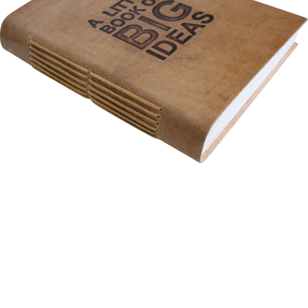 LVD Big Ideas Leather/Paper 18cm Notebook Writing Journal - Brown
